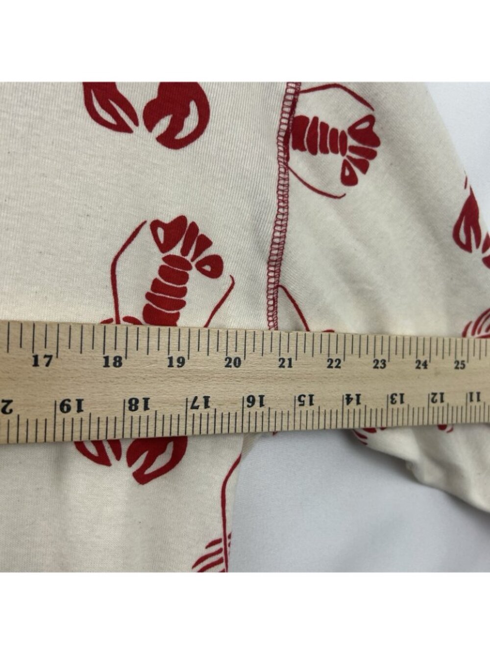 Lazy One Unisex Red White Trap Door Lobster Maine One Piece Pajamas Size Large - Picture 5 of 16